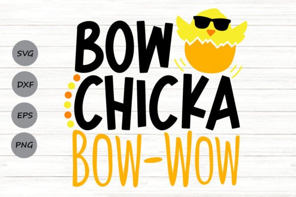 Bow Chicka Bow Wow Svg for Crafts and Graphics