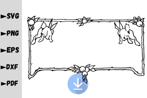 Frame with Bunnies SVG for Embroidery Projects