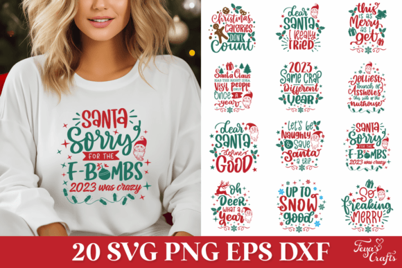 Funny Christmas Quotes Graphics for Crafts