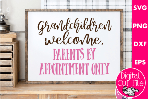Grandchildren Welcome Graphics for Crafts and Branding