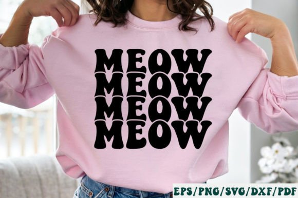 Meow Retro Svg for Crafts and Graphics