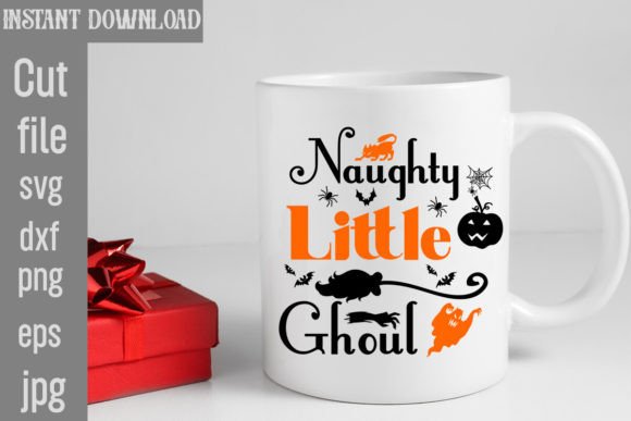 Naughty Little Ghoul SVG Cut File for Crafts and Graphics